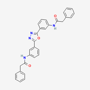 molecular formula C30H24N4O3 B3569633 N,N'-(1,3,4-oxadiazole-2,5-diyldi-3,1-phenylene)bis(2-phenylacetamide) CAS No. 5773-43-3