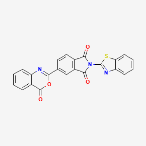 molecular formula C23H11N3O4S B3569643 2-(1,3-benzothiazol-2-yl)-5-(4-oxo-4H-3,1-benzoxazin-2-yl)-1H-isoindole-1,3(2H)-dione 