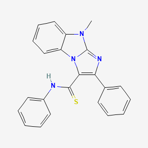 molecular formula C23H18N4S B3569649 9-methyl-N,2-diphenyl-9H-imidazo[1,2-a]benzimidazole-3-carbothioamide 