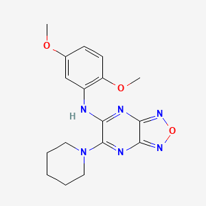 molecular formula C17H20N6O3 B3569651 N-(2,5-dimethoxyphenyl)-6-(1-piperidinyl)[1,2,5]oxadiazolo[3,4-b]pyrazin-5-amine 