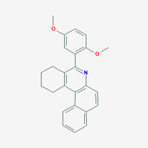 molecular formula C25H23NO2 B3569681 5-(2,5-dimethoxyphenyl)-1,2,3,4-tetrahydrobenzo[a]phenanthridine 