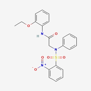 molecular formula C22H21N3O6S B3569753 N~1~-(2-ethoxyphenyl)-N~2~-[(2-nitrophenyl)sulfonyl]-N~2~-phenylglycinamide 