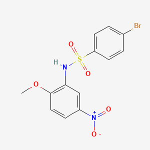 molecular formula C13H11BrN2O5S B3569770 4-bromo-N-(2-methoxy-5-nitrophenyl)benzenesulfonamide 