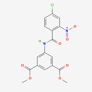 molecular formula C17H13ClN2O7 B3569772 dimethyl 5-[(4-chloro-2-nitrobenzoyl)amino]isophthalate 