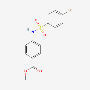 molecular formula C14H12BrNO4S B3569776 methyl 4-{[(4-bromophenyl)sulfonyl]amino}benzoate CAS No. 59256-26-7