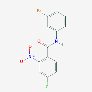 molecular formula C13H8BrClN2O3 B3569785 N-(3-bromophenyl)-4-chloro-2-nitrobenzamide 
