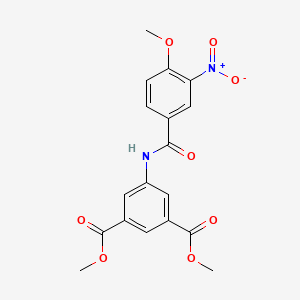 molecular formula C18H16N2O8 B3569805 dimethyl 5-[(4-methoxy-3-nitrobenzoyl)amino]isophthalate 