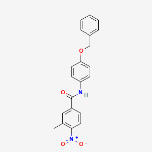 molecular formula C21H18N2O4 B3569832 N-[4-(benzyloxy)phenyl]-3-methyl-4-nitrobenzamide 
