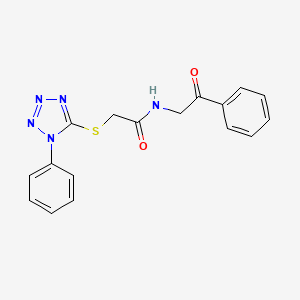 molecular formula C17H15N5O2S B3569871 N-(2-oxo-2-phenylethyl)-2-[(1-phenyl-1H-tetrazol-5-yl)thio]acetamide 