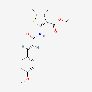 molecular formula C19H21NO4S B3569873 ethyl 2-{[3-(4-methoxyphenyl)acryloyl]amino}-4,5-dimethyl-3-thiophenecarboxylate 