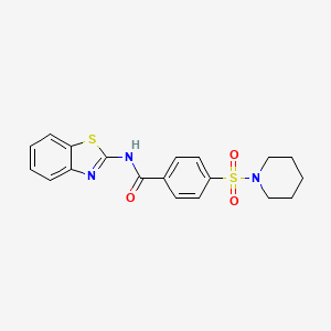 molecular formula C19H19N3O3S2 B3569874 N-1,3-benzothiazol-2-yl-4-(1-piperidinylsulfonyl)benzamide 