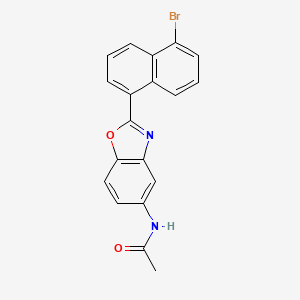 molecular formula C19H13BrN2O2 B3569898 N-[2-(5-bromo-1-naphthyl)-1,3-benzoxazol-5-yl]acetamide 