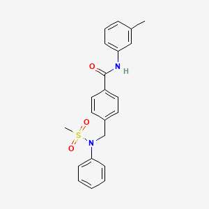 molecular formula C22H22N2O3S B3569905 N-(3-methylphenyl)-4-{[(methylsulfonyl)(phenyl)amino]methyl}benzamide 