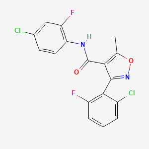 molecular formula C17H10Cl2F2N2O2 B3569937 3-(2-chloro-6-fluorophenyl)-N-(4-chloro-2-fluorophenyl)-5-methyl-4-isoxazolecarboxamide 