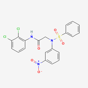 molecular formula C20H15Cl2N3O5S B3569942 N~1~-(2,3-dichlorophenyl)-N~2~-(3-nitrophenyl)-N~2~-(phenylsulfonyl)glycinamide 