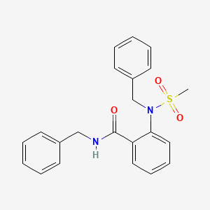 molecular formula C22H22N2O3S B3569964 N-benzyl-2-[benzyl(methylsulfonyl)amino]benzamide 