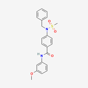 molecular formula C22H22N2O4S B3569966 4-[benzyl(methylsulfonyl)amino]-N-(3-methoxyphenyl)benzamide 