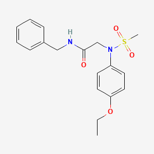 molecular formula C18H22N2O4S B3569974 N~1~-benzyl-N~2~-(4-ethoxyphenyl)-N~2~-(methylsulfonyl)glycinamide 