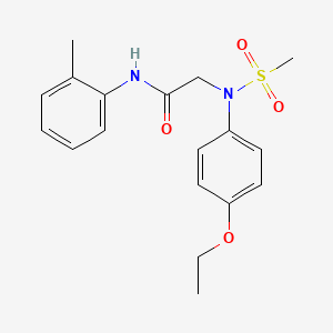 molecular formula C18H22N2O4S B3569977 N~2~-(4-ethoxyphenyl)-N~1~-(2-methylphenyl)-N~2~-(methylsulfonyl)glycinamide 