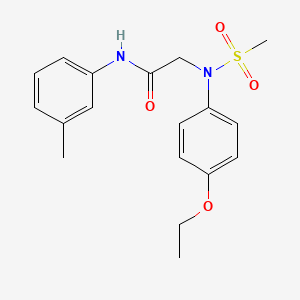 molecular formula C18H22N2O4S B3569987 N~2~-(4-ethoxyphenyl)-N~1~-(3-methylphenyl)-N~2~-(methylsulfonyl)glycinamide 