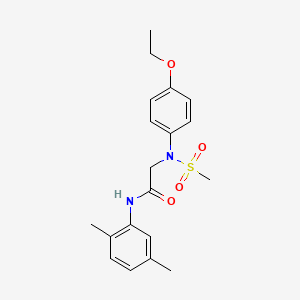 molecular formula C19H24N2O4S B3569991 N~1~-(2,5-dimethylphenyl)-N~2~-(4-ethoxyphenyl)-N~2~-(methylsulfonyl)glycinamide 