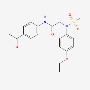 molecular formula C19H22N2O5S B3569993 N~1~-(4-acetylphenyl)-N~2~-(4-ethoxyphenyl)-N~2~-(methylsulfonyl)glycinamide 