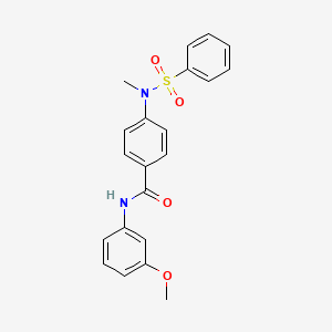 molecular formula C21H20N2O4S B3570026 N-(3-methoxyphenyl)-4-[methyl(phenylsulfonyl)amino]benzamide 