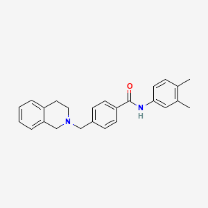 molecular formula C25H26N2O B3570032 4-(3,4-dihydro-2(1H)-isoquinolinylmethyl)-N-(3,4-dimethylphenyl)benzamide 