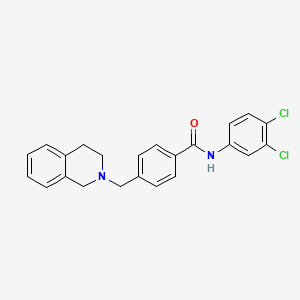 molecular formula C23H20Cl2N2O B3570038 N-(3,4-dichlorophenyl)-4-(3,4-dihydro-2(1H)-isoquinolinylmethyl)benzamide 