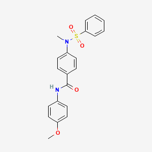 molecular formula C21H20N2O4S B3570046 N-(4-methoxyphenyl)-4-[methyl(phenylsulfonyl)amino]benzamide 