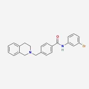 molecular formula C23H21BrN2O B3570048 N-(3-bromophenyl)-4-(3,4-dihydro-2(1H)-isoquinolinylmethyl)benzamide 