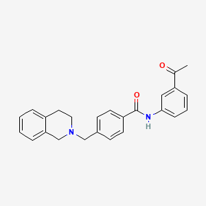 molecular formula C25H24N2O2 B3570051 N-(3-acetylphenyl)-4-(3,4-dihydro-2(1H)-isoquinolinylmethyl)benzamide 
