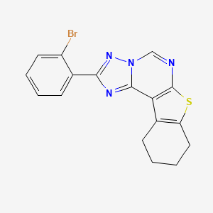 molecular formula C17H13BrN4S B3570055 2-(2-bromophenyl)-8,9,10,11-tetrahydro[1]benzothieno[3,2-e][1,2,4]triazolo[1,5-c]pyrimidine 