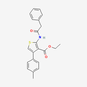 molecular formula C22H21NO3S B3570065 ethyl 4-(4-methylphenyl)-2-[(phenylacetyl)amino]-3-thiophenecarboxylate 