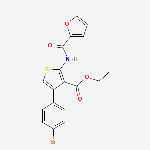 molecular formula C18H14BrNO4S B3570073 ethyl 4-(4-bromophenyl)-2-(2-furoylamino)-3-thiophenecarboxylate 