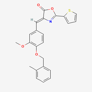 molecular formula C23H19NO4S B3570083 4-{3-methoxy-4-[(2-methylbenzyl)oxy]benzylidene}-2-(2-thienyl)-1,3-oxazol-5(4H)-one 