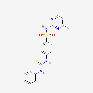 molecular formula C19H19N5O2S2 B3570091 4-[(anilinocarbonothioyl)amino]-N-(4,6-dimethyl-2-pyrimidinyl)benzenesulfonamide CAS No. 17486-59-8