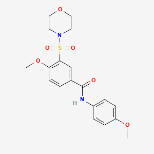 molecular formula C19H22N2O6S B3570107 4-methoxy-N-(4-methoxyphenyl)-3-(4-morpholinylsulfonyl)benzamide 