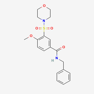 molecular formula C19H22N2O5S B3570111 N-benzyl-4-methoxy-3-(4-morpholinylsulfonyl)benzamide 