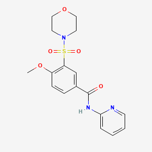 molecular formula C17H19N3O5S B3570115 4-methoxy-3-(4-morpholinylsulfonyl)-N-2-pyridinylbenzamide 