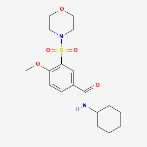 molecular formula C18H26N2O5S B3570124 N-cyclohexyl-4-methoxy-3-(4-morpholinylsulfonyl)benzamide CAS No. 5919-40-4