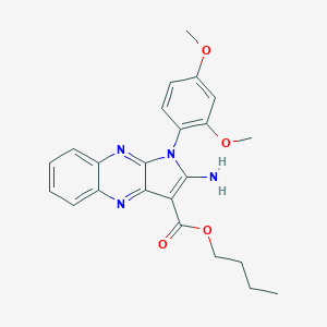 butyl 2-amino-1-(2,4-dimethoxyphenyl)-1H-pyrrolo[2,3-b]quinoxaline-3-carboxylate