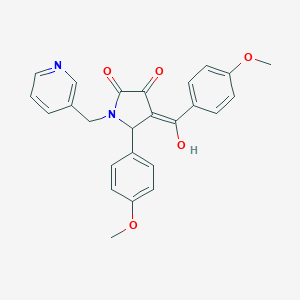 3-hydroxy-4-(4-methoxybenzoyl)-5-(4-methoxyphenyl)-1-(3-pyridinylmethyl)-1,5-dihydro-2H-pyrrol-2-one