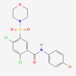 molecular formula C17H15BrCl2N2O4S B3570183 N-(4-bromophenyl)-2,4-dichloro-5-(4-morpholinylsulfonyl)benzamide 