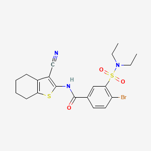 molecular formula C20H22BrN3O3S2 B3570200 4-bromo-N-(3-cyano-4,5,6,7-tetrahydro-1-benzothien-2-yl)-3-[(diethylamino)sulfonyl]benzamide 