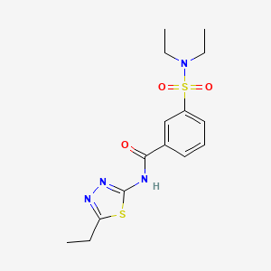 3-[(diethylamino)sulfonyl]-N-(5-ethyl-1,3,4-thiadiazol-2-yl)benzamide