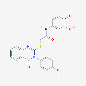 N-(3,4-dimethoxyphenyl)-2-{[3-(4-methoxyphenyl)-4-oxo-3,4-dihydroquinazolin-2-yl]sulfanyl}acetamide