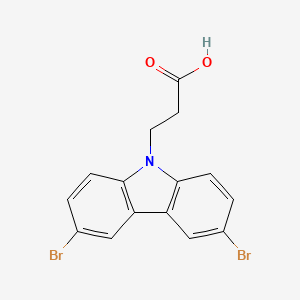 molecular formula C15H11Br2NO2 B3570218 3-(3,6-dibromo-9H-carbazol-9-yl)propanoic acid 