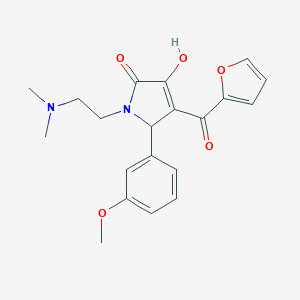 molecular formula C20H22N2O5 B357022 1-[2-(dimethylamino)ethyl]-4-(2-furoyl)-3-hydroxy-5-(3-methoxyphenyl)-1,5-dihydro-2H-pyrrol-2-one CAS No. 371129-55-4