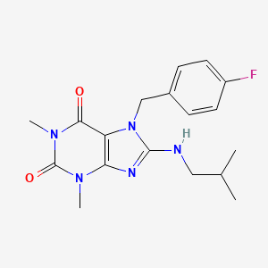 molecular formula C18H22FN5O2 B3570270 7-(4-fluorobenzyl)-8-(isobutylamino)-1,3-dimethyl-3,7-dihydro-1H-purine-2,6-dione 